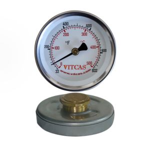Ovnsdørtermometer 0 °C–500 °C