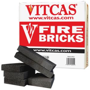 VITCAS ildfaste steiner – 6 svarte – for vedovner og peiser